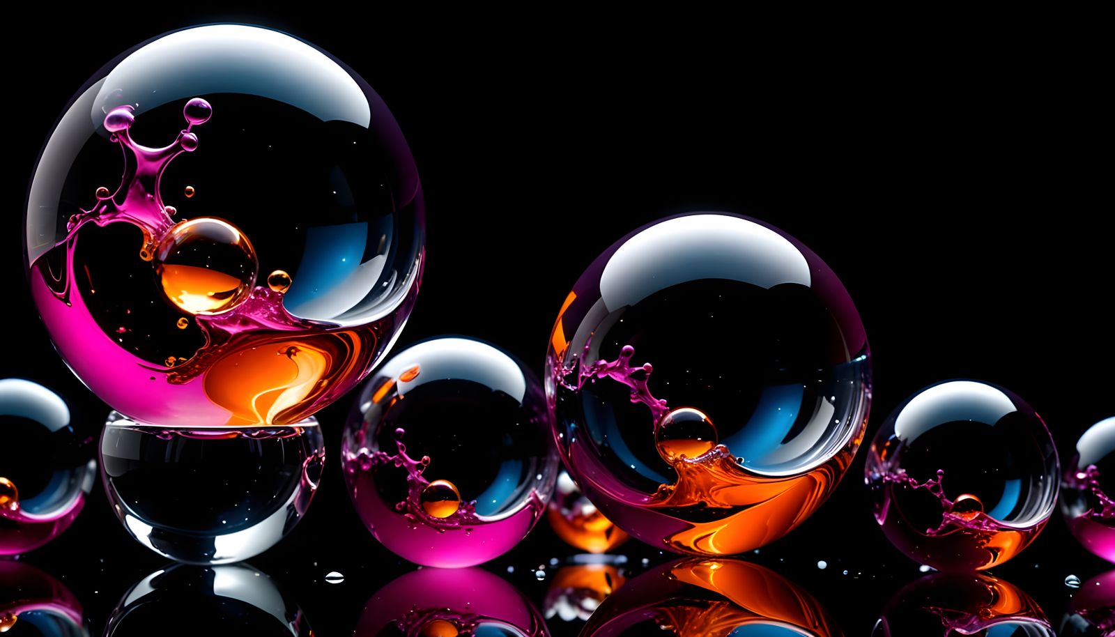 molten glass spheres  by @Ghexghe