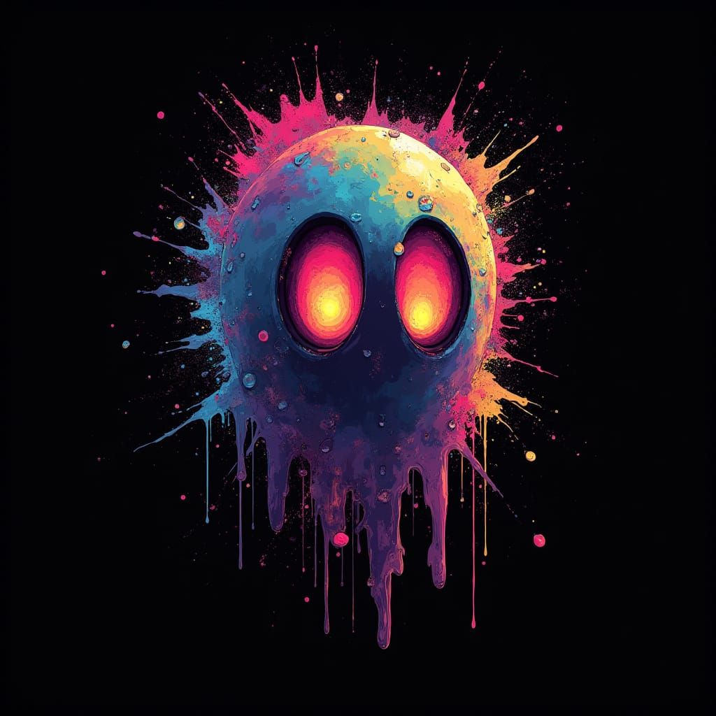 Make this but with a blue and green color scheme as a original character icon 