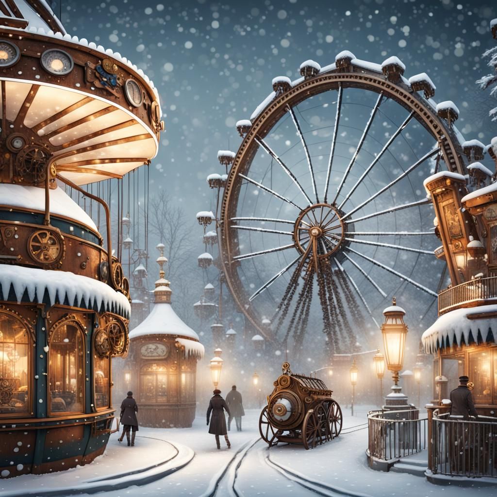 Steampunk winter wonderland  by @undefined