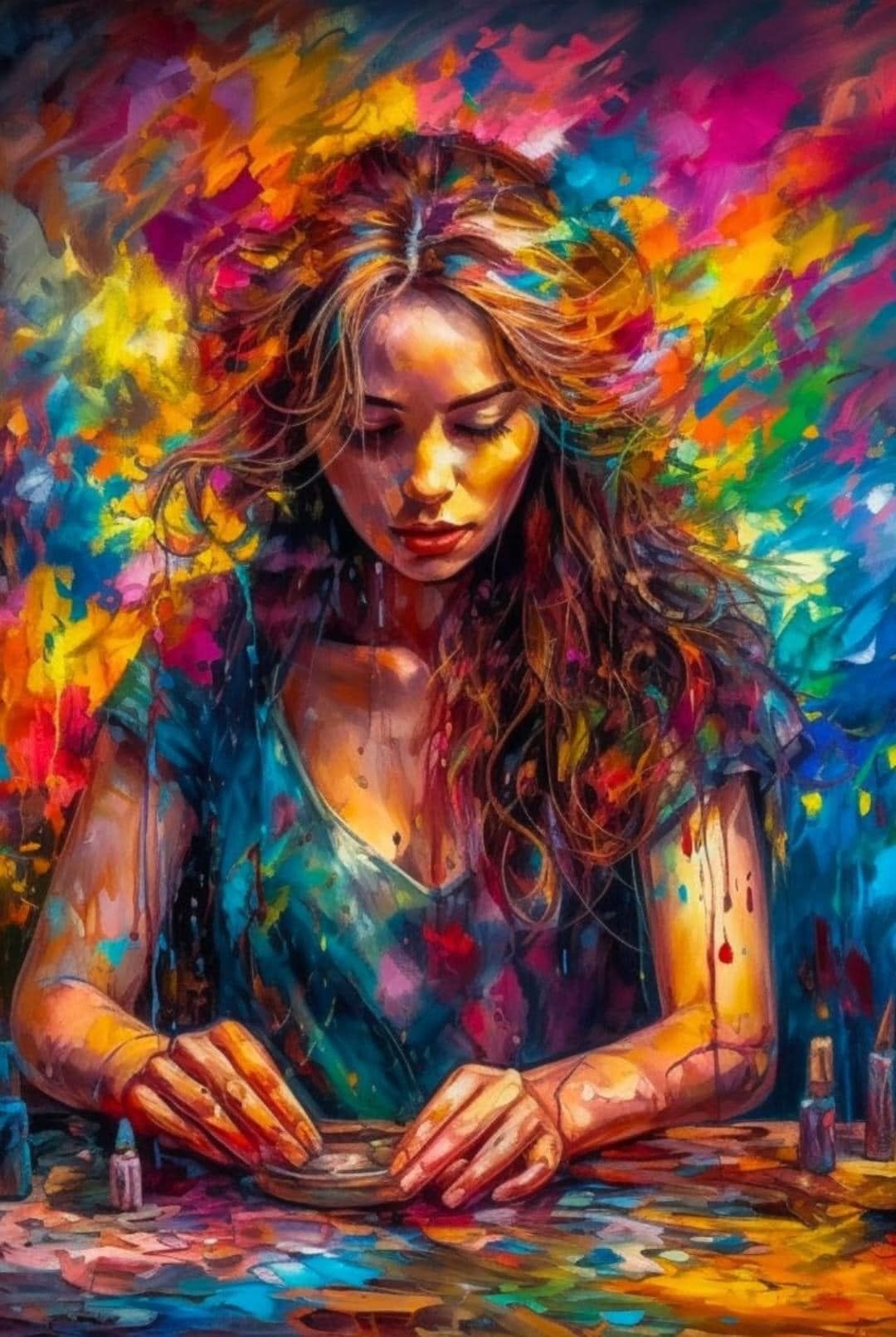 Colorful painter