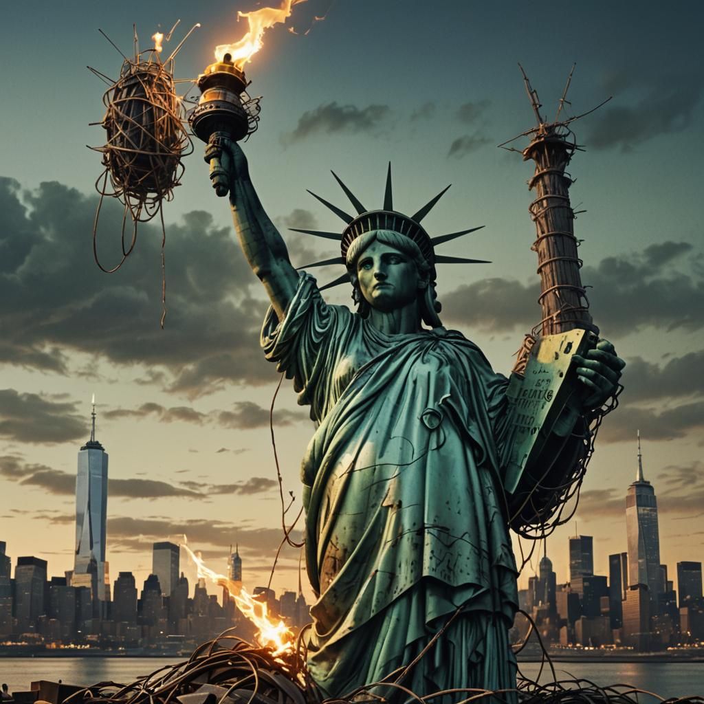 Statue of liberty on a food stamp