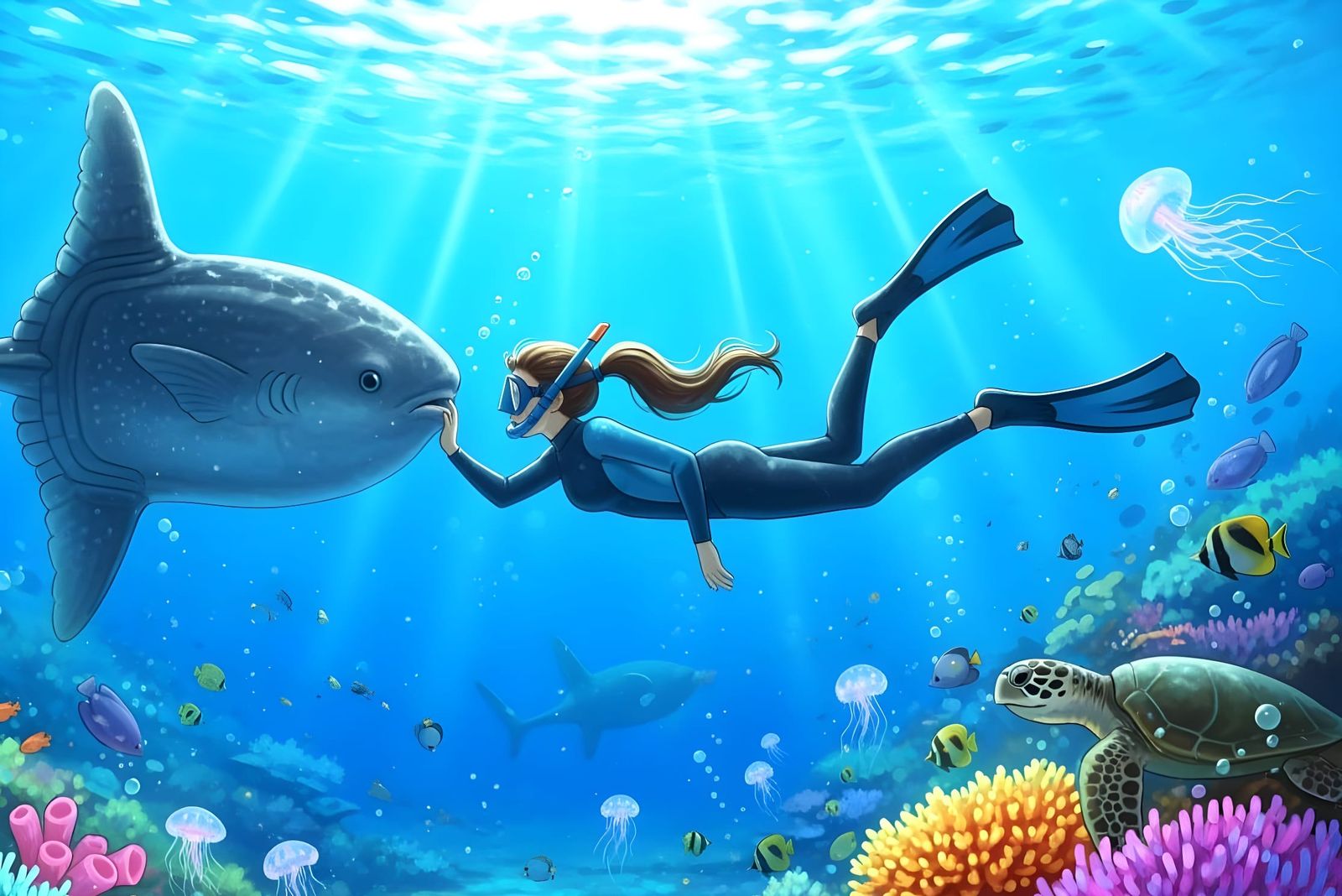 Encounter with ocean sunfish  by @Gary Murakami