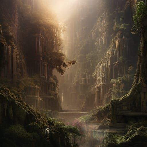 Epic Maximalist Digital Matte Painting