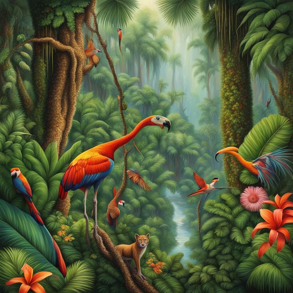 A tropical rain forest - AI Generated Artwork - NightCafe Creator