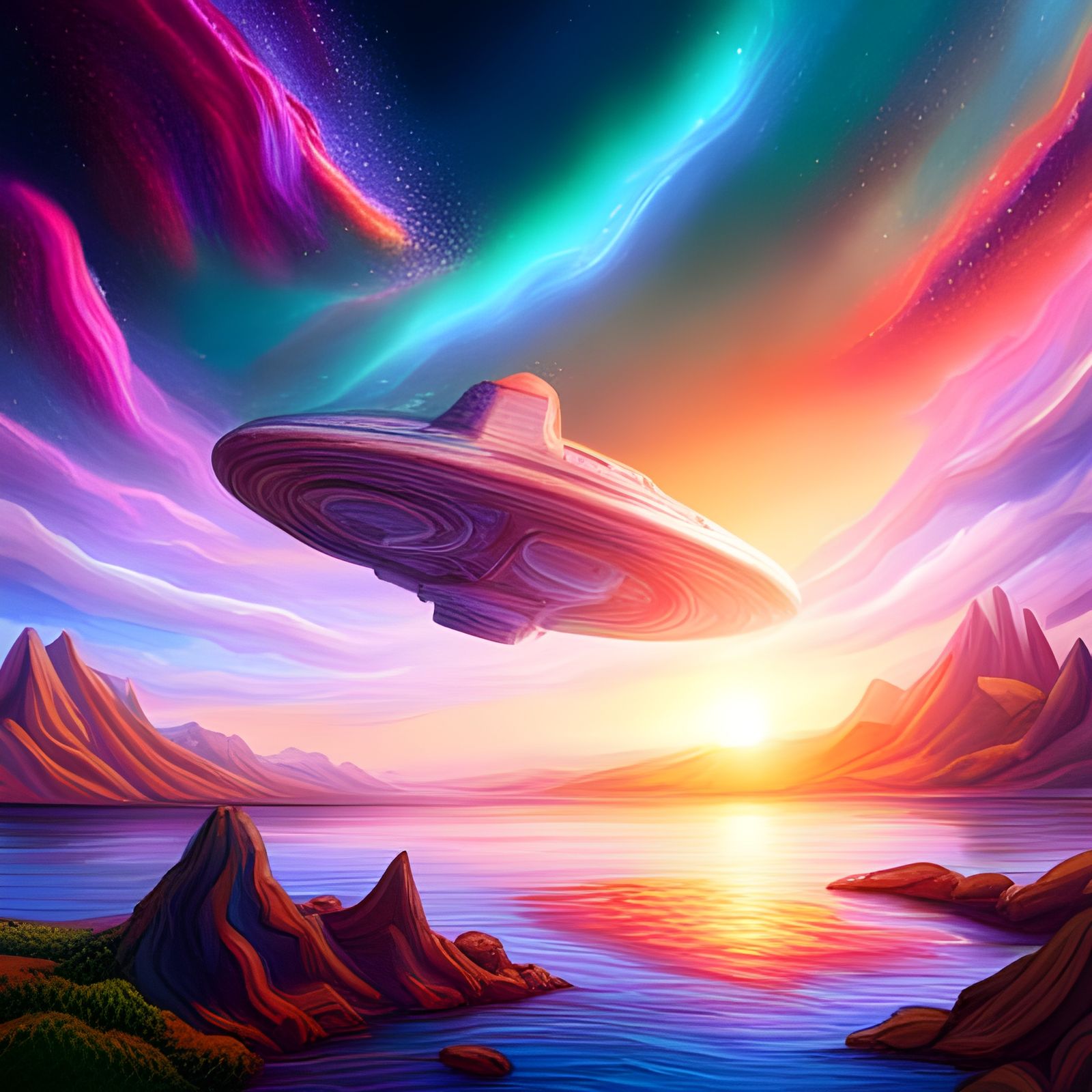 UFO Sunset