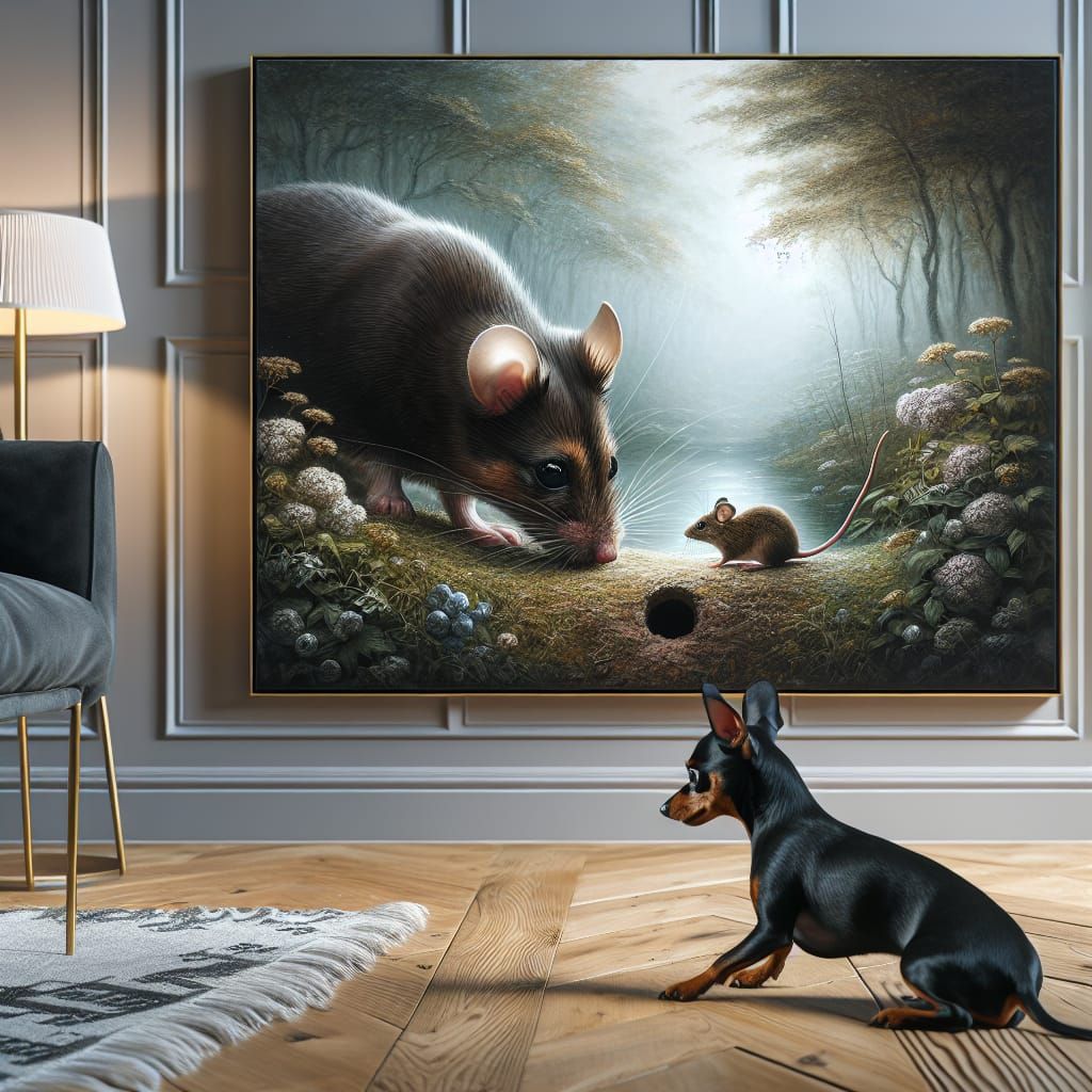 Concerned Miniature Pinscher