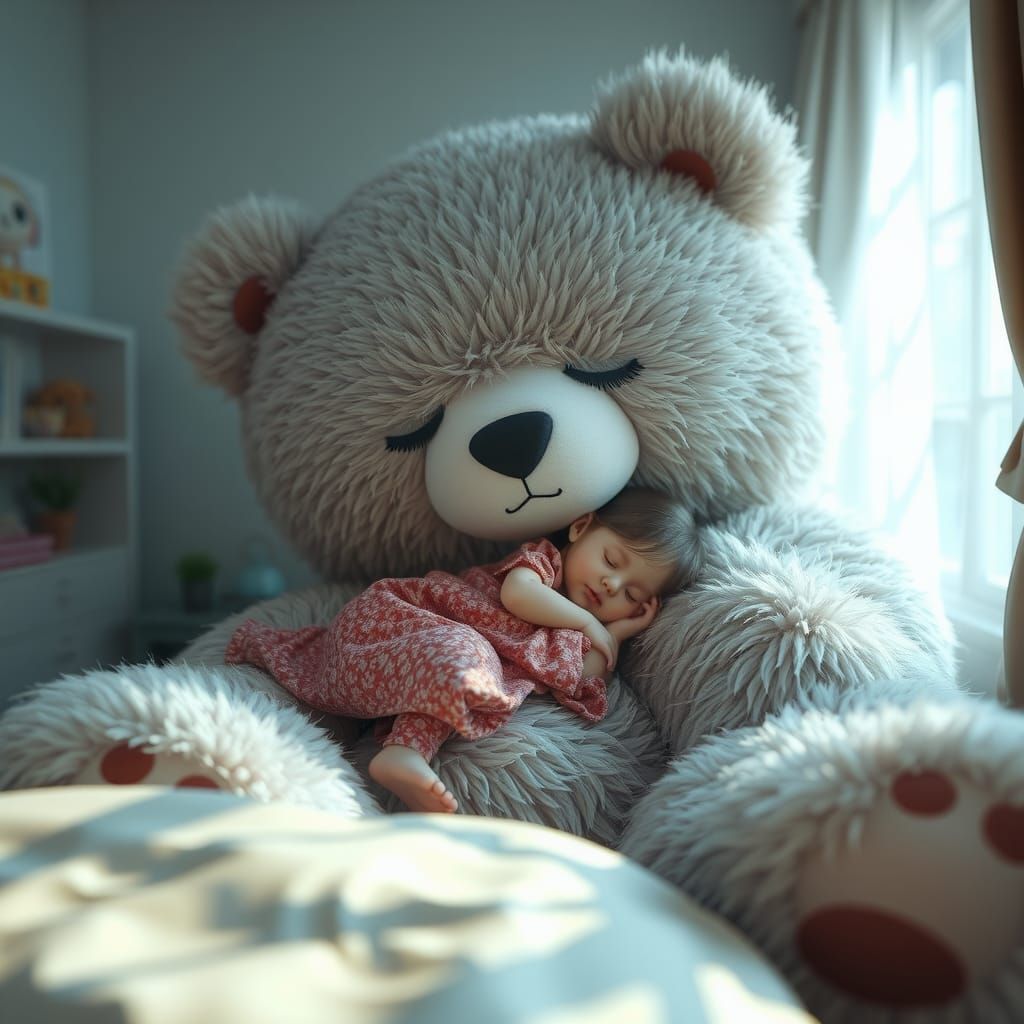 Fluffy nap guardian  by @BM