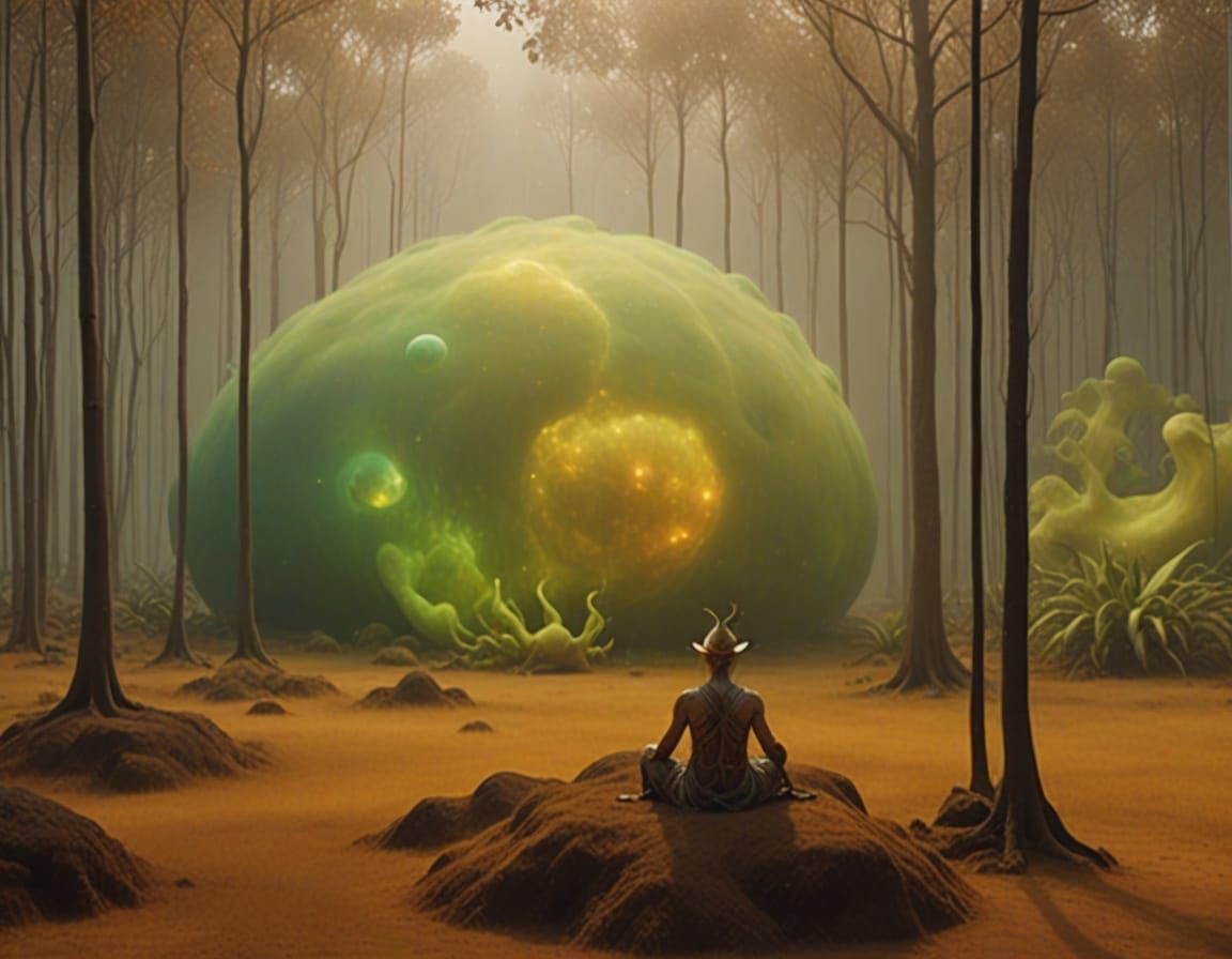 Early stage of the 'Big Blob' - eventually a kilometer diameter version of this, throbbing, undulating morass of Evil. - Dictators start this way...