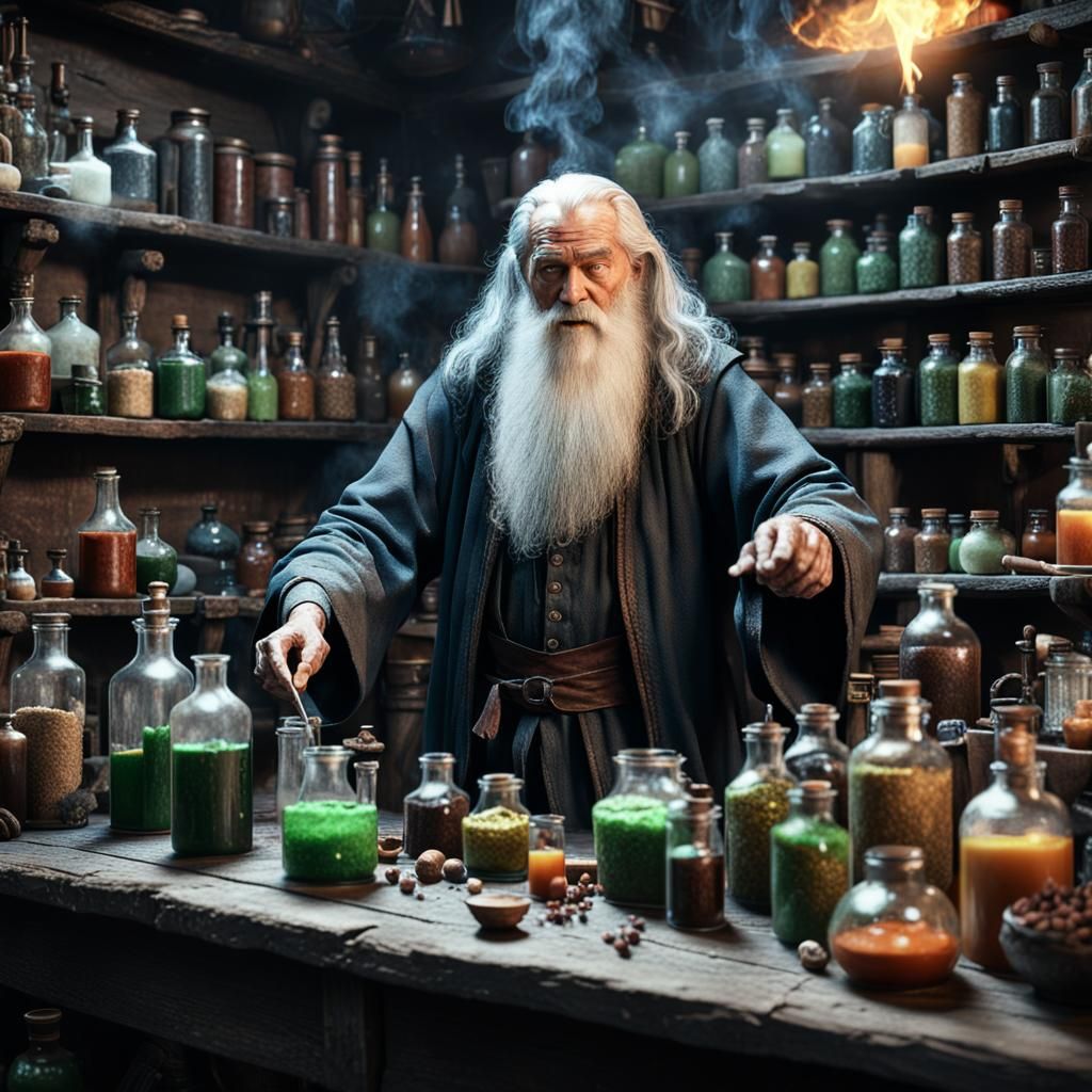 Making potions  by @NovemberFox