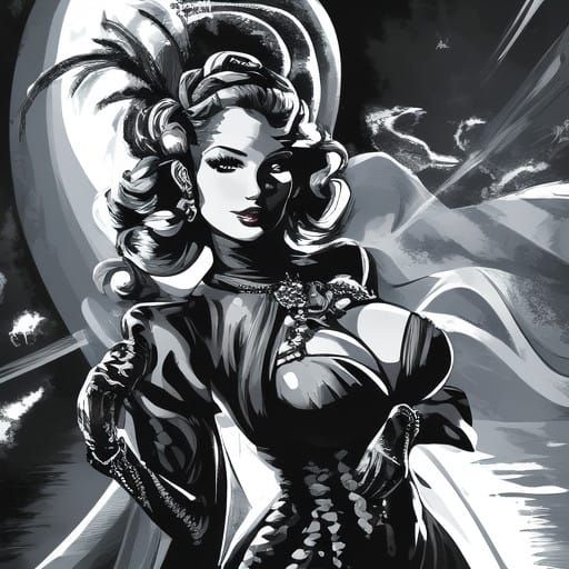 Android Goddess in a Cyberpunk Gilded Aesthetic