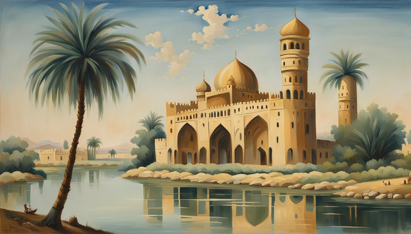 The image shows a landscape, probably made in an artistic, s...