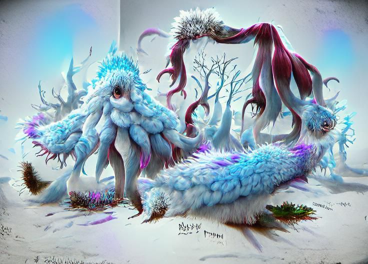 Ice Monster Brain - AI Generated Artwork - NightCafe Creator