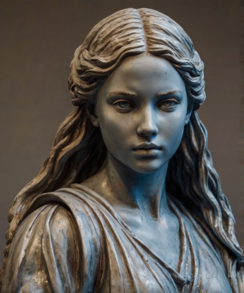 Three dimensional looking Marble Head