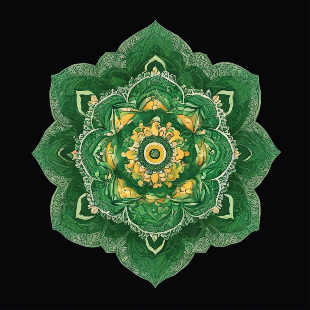 Mandala spring green