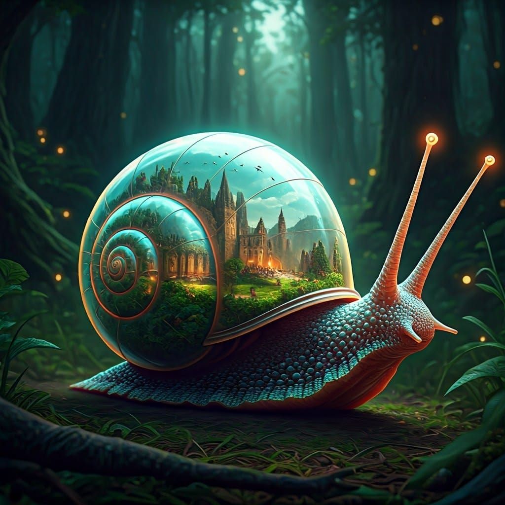 Twilight in the Terrarium: A Snail’s Fairytale Habitat