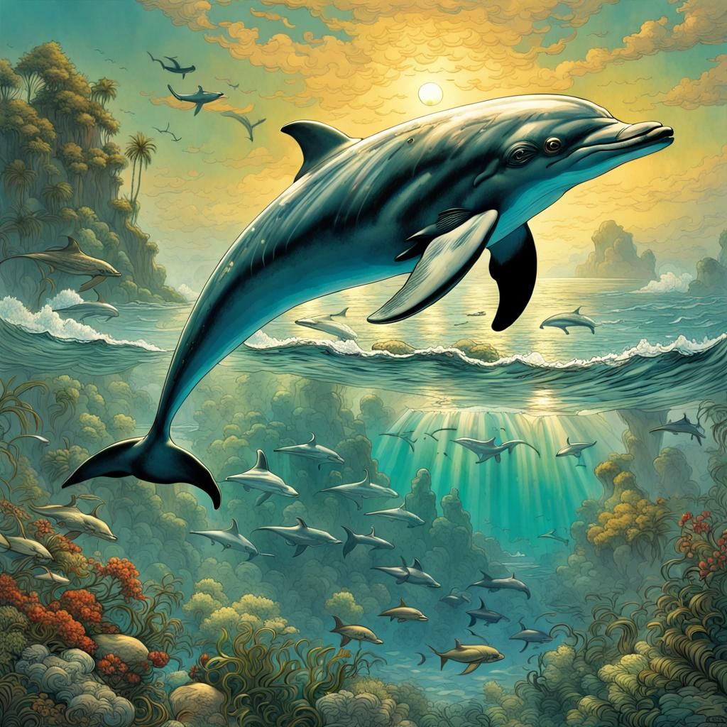 Dolphin - AI Generated Artwork - NightCafe Creator