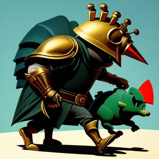 A stupid hedgehog walks around in a helmet, he has brass knu...