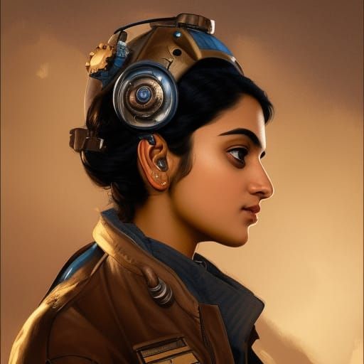 Steampunk pilot portrait #13