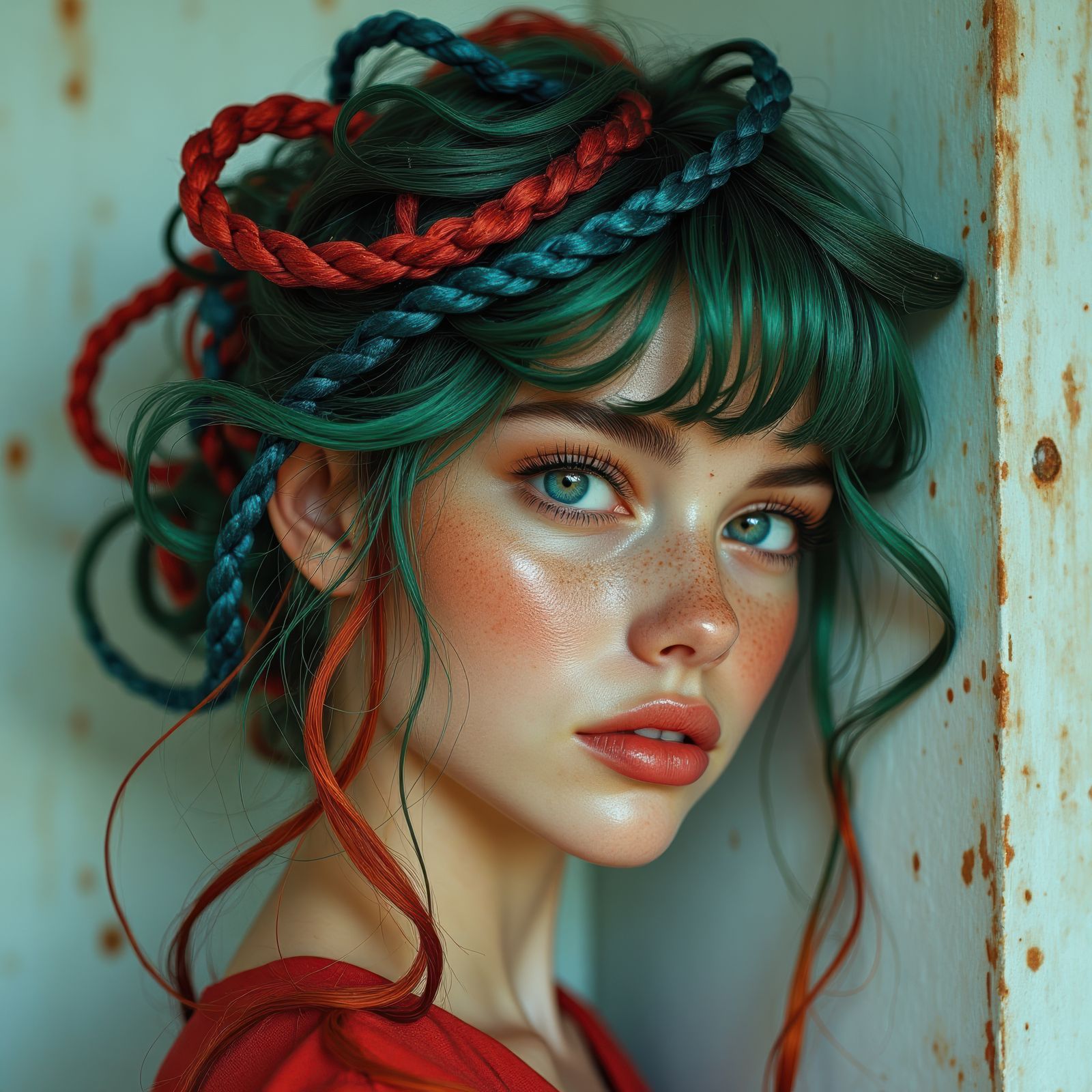 Shades of red, green and blue