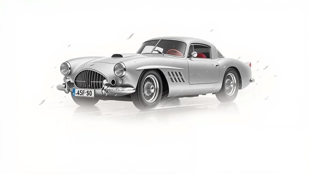 1953 silver sports car