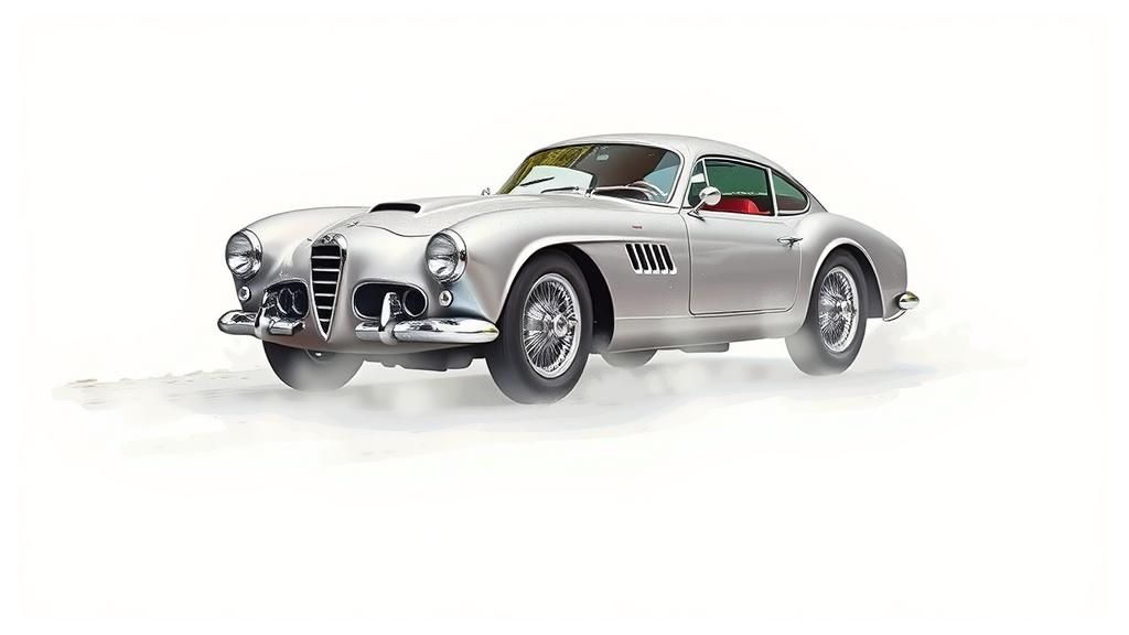 1953 silver italian sports car