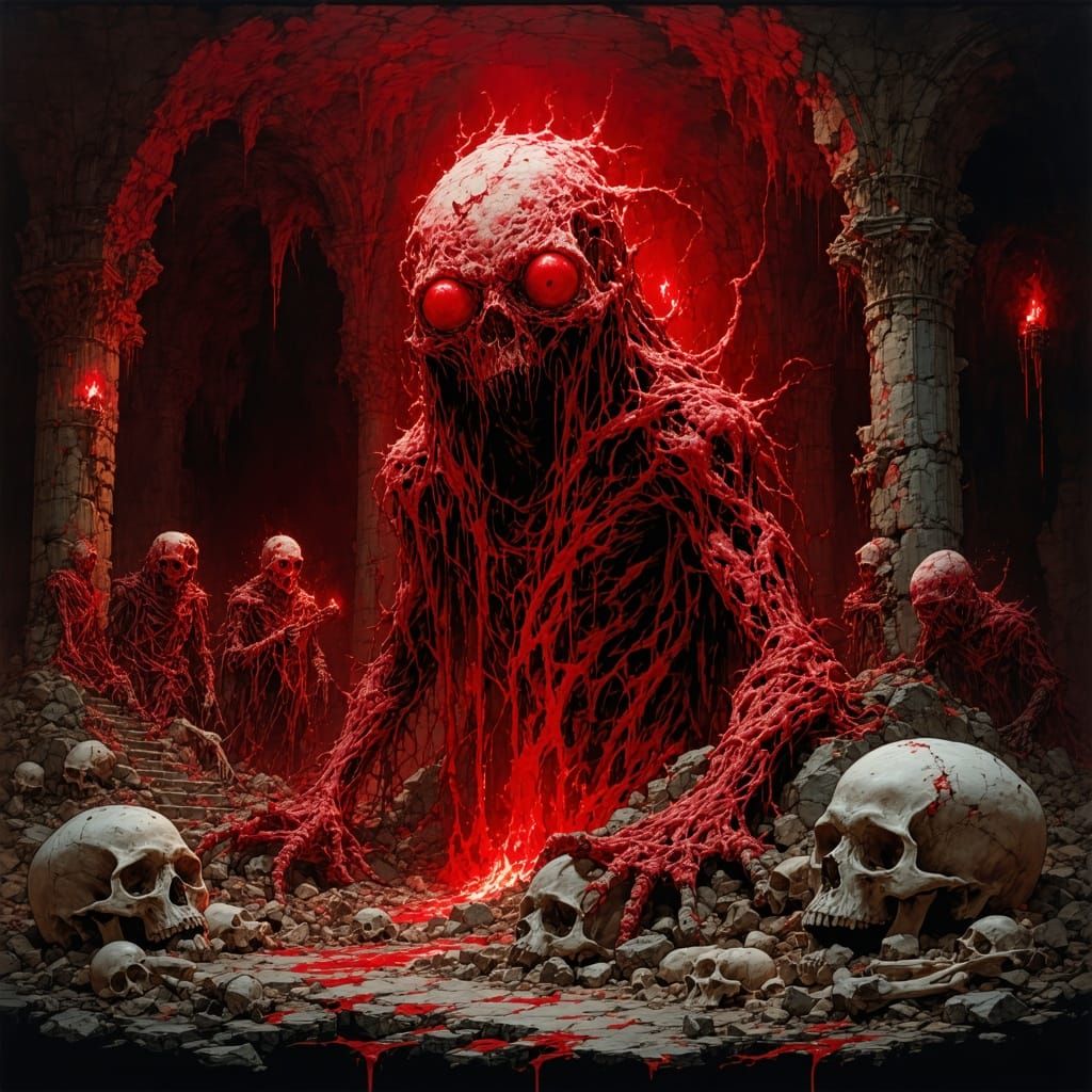 The Crimson Abomination: A Nightmarish Vision