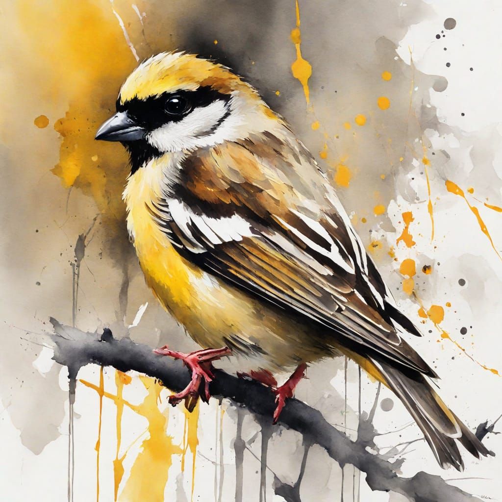 Yellow Sparrow - AI Generated Artwork - NightCafe Creator