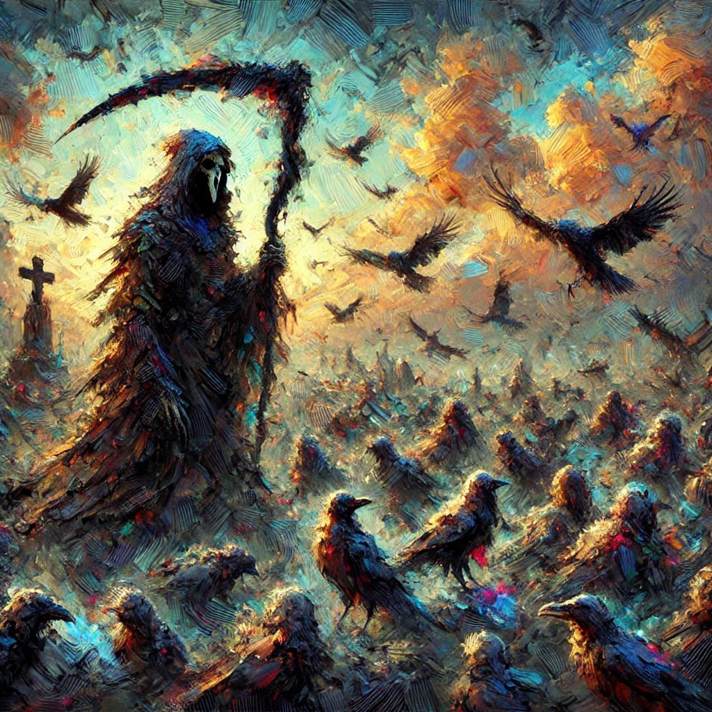The grim reaper and the ravens