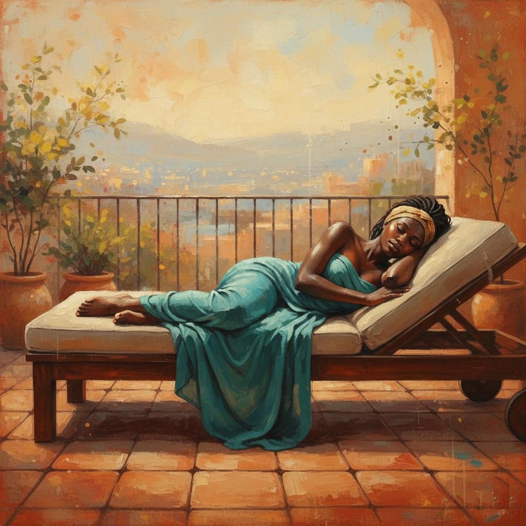 A nap at the terrace