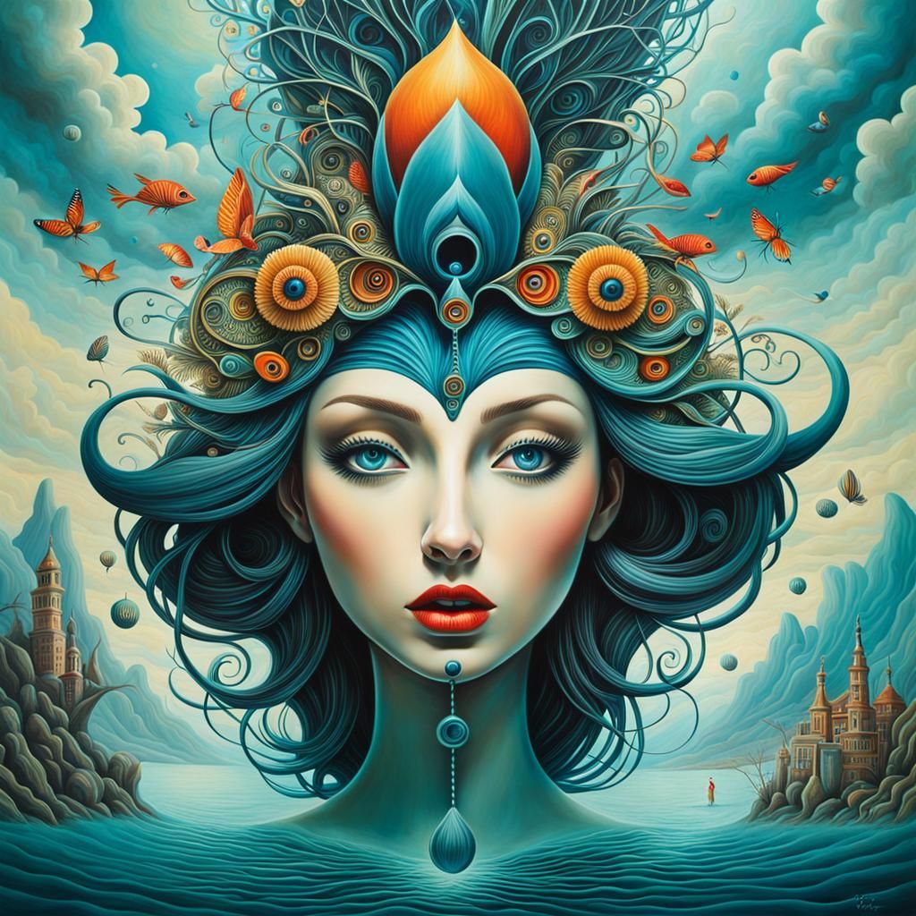 Sea surreal portrait