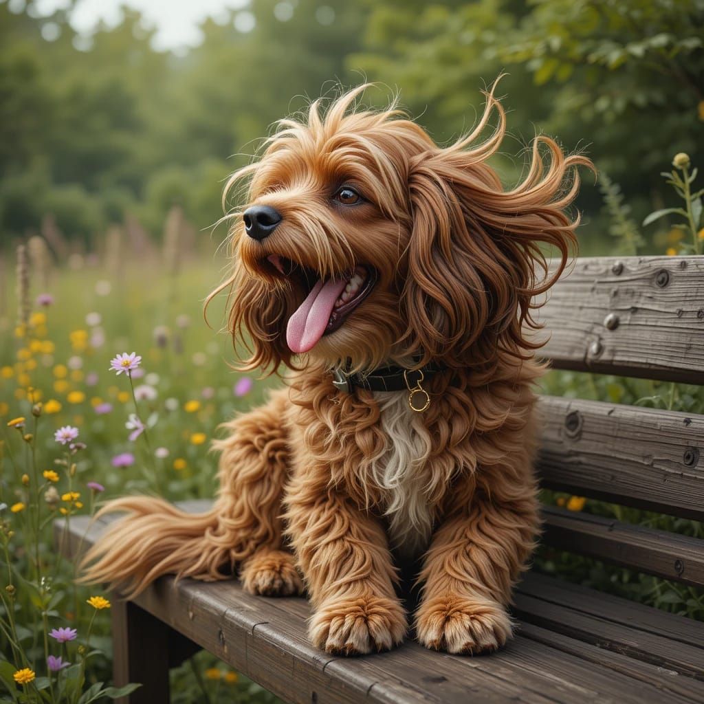 Curly Hair's Ginger 🐶🐶😜