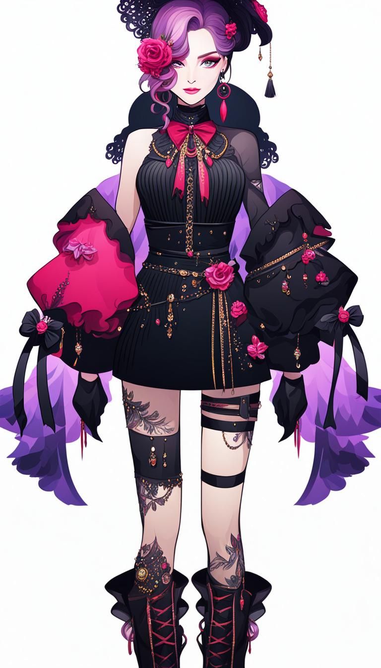 Light hot girl style gorgeous decorative girly character