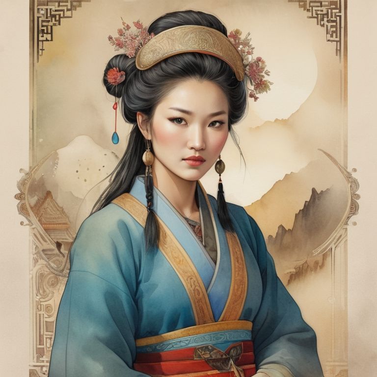 Portrait of à Mongolian woman
