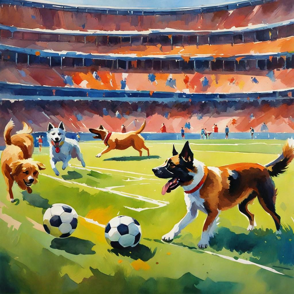 Dogs Playing Soccer ⚽