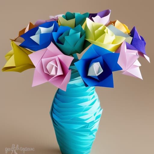 Fresh Paper Roses - AI Generated Artwork - NightCafe Creator