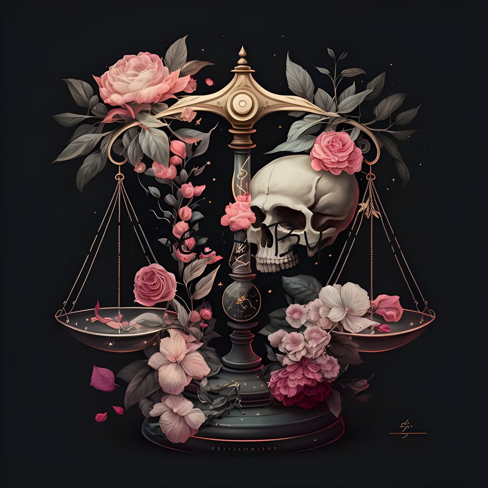 skulls and roses