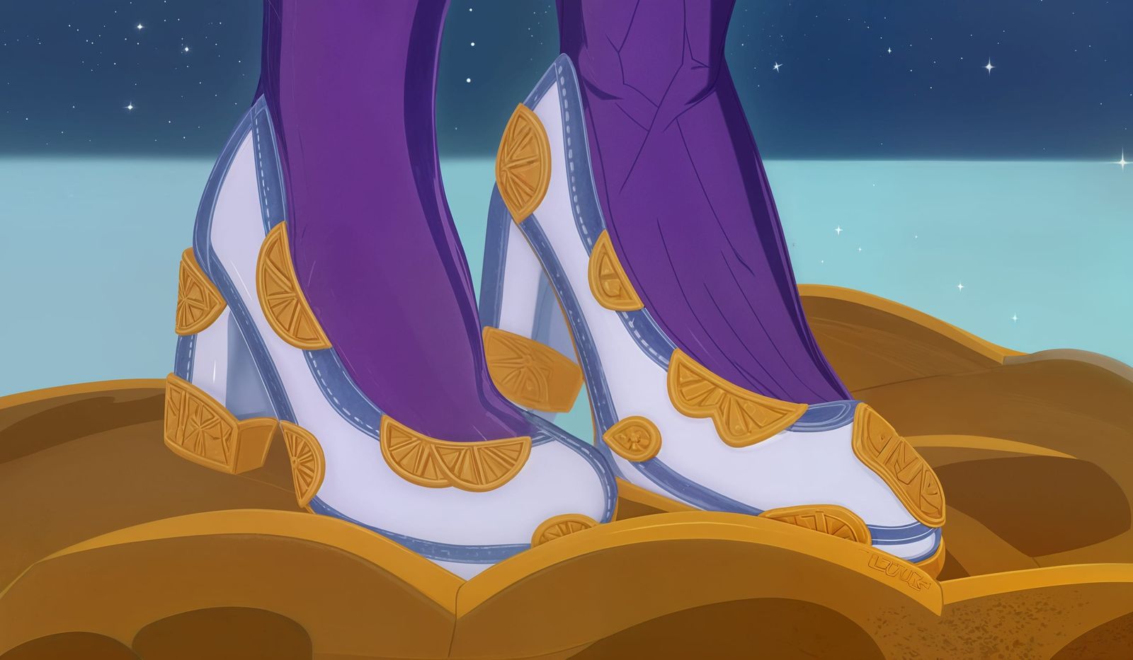 Sci-Twi's Heels in Mud