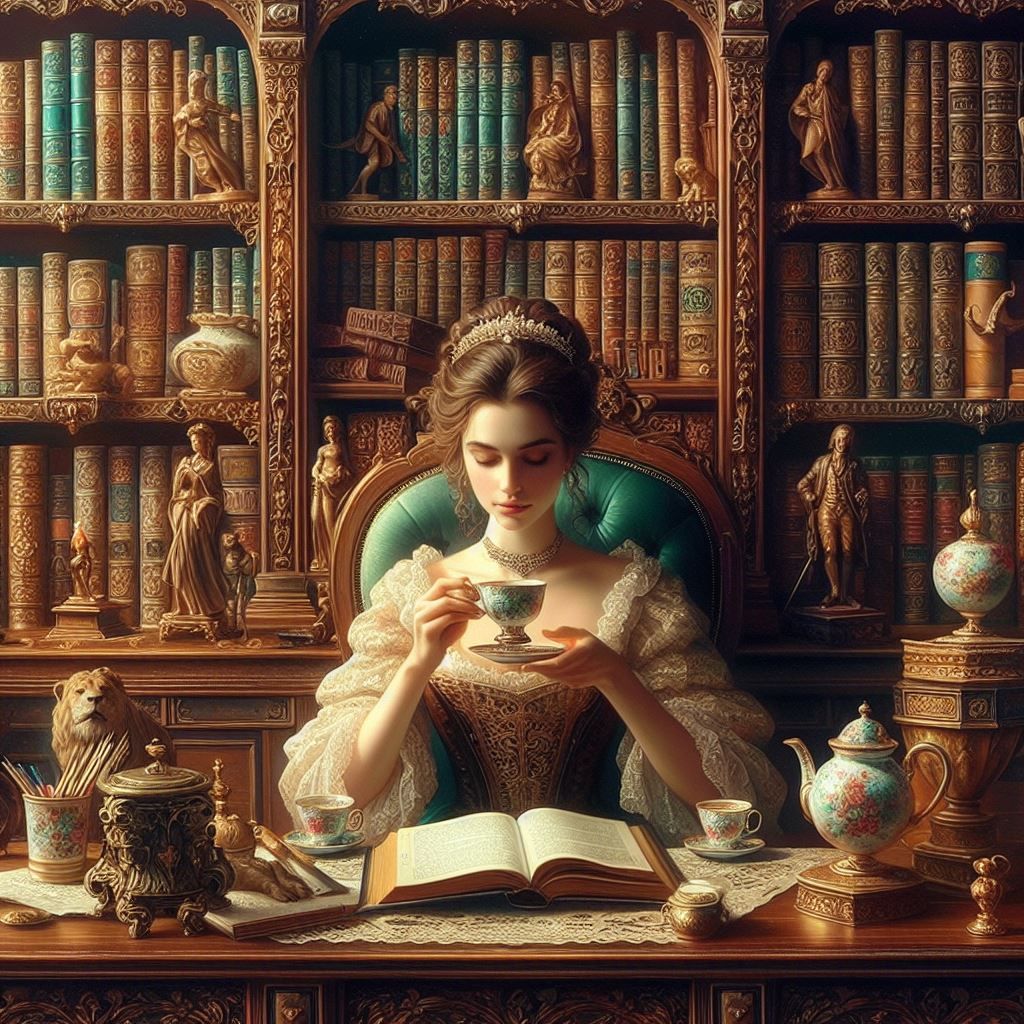 A Lady at Her Study
