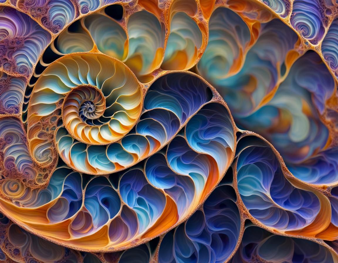 Nautilus Shell Fractal  by @Mister