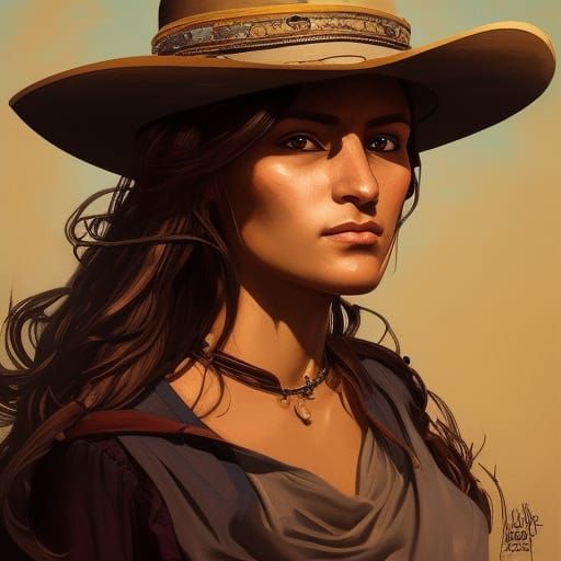 Mexican woman, Old West gunfighter - AI Generated Artwork - NightCafe ...