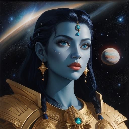 Blue Priestess of the stars
