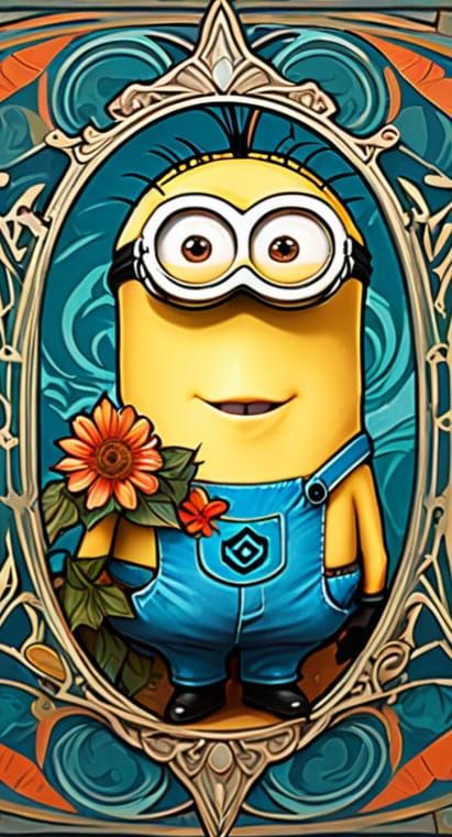 Minion à la Mucha