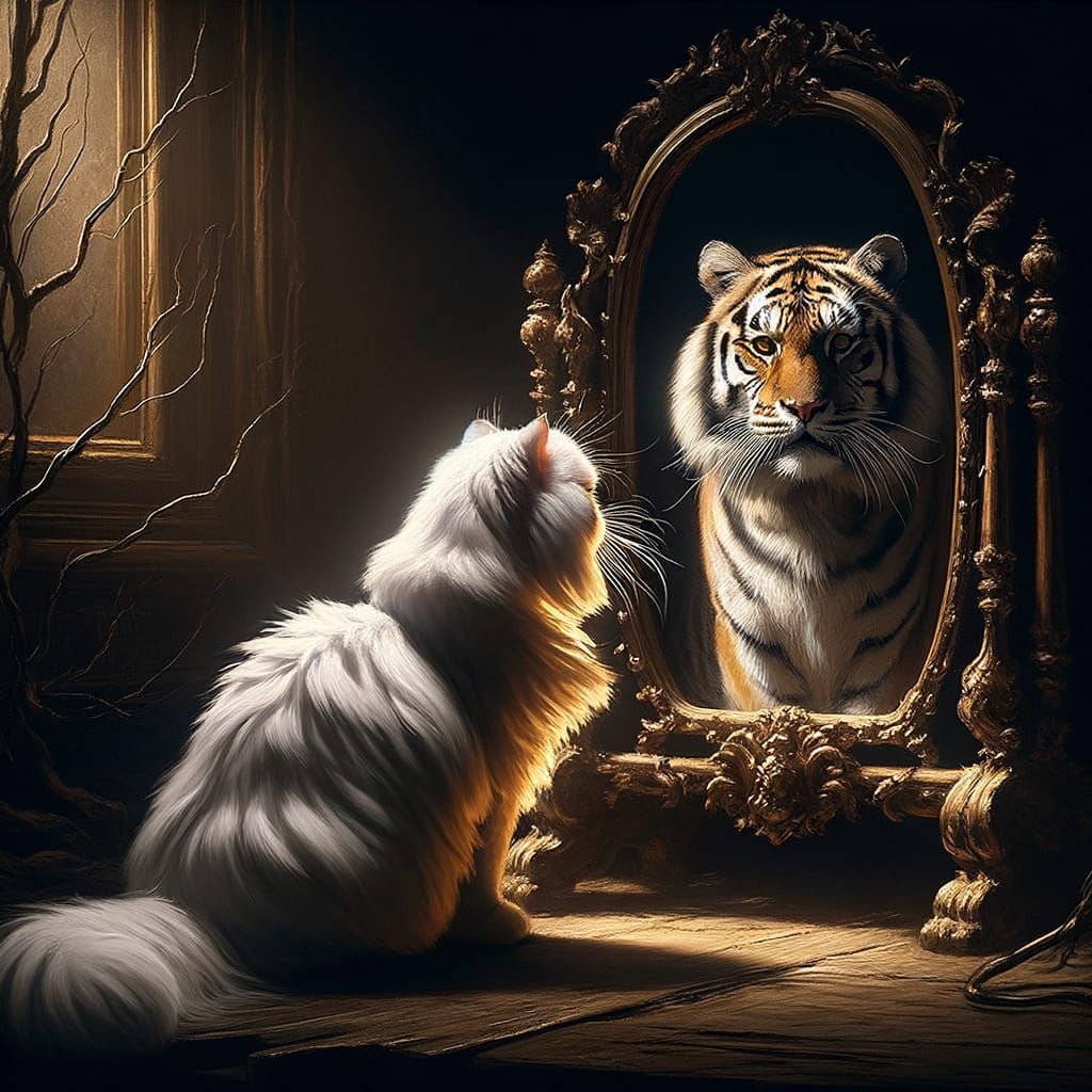 As a cat sees itself. 