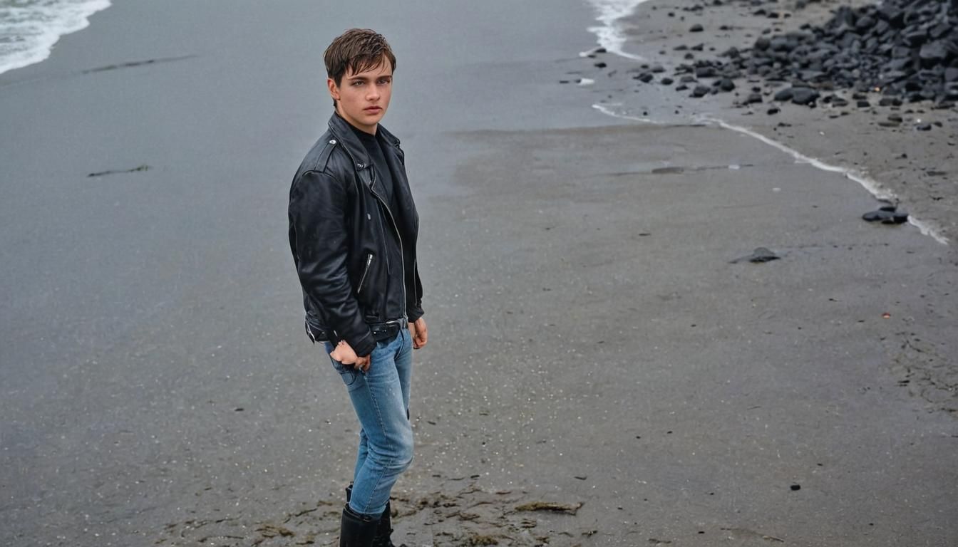 Boy in the rain