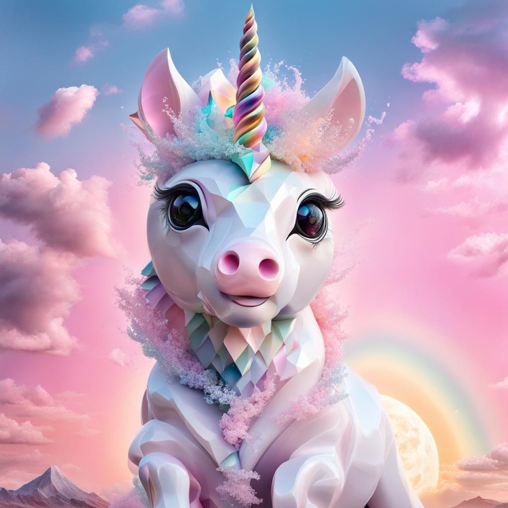 Gemstone Unicorn - AI Generated Artwork - NightCafe Creator