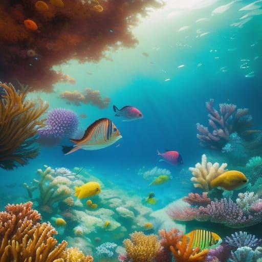 underwater view Australian great barrier reef  by @Djohn Coper