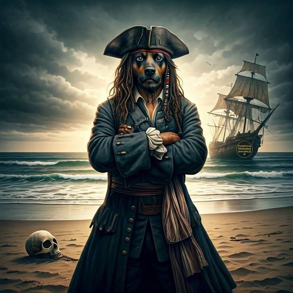 Captain Benji looks to see if he can find the treasure