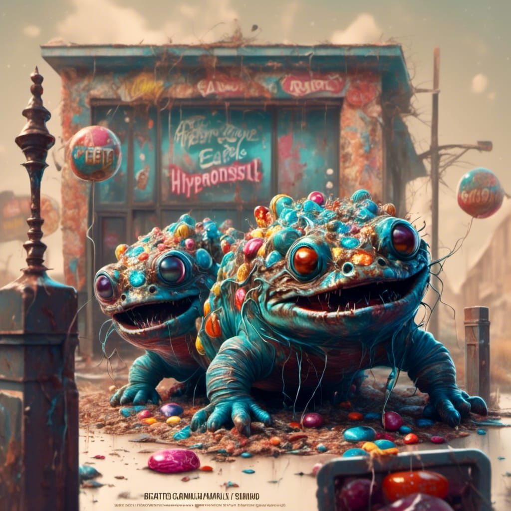 These Neon Smashed Faced Newts X