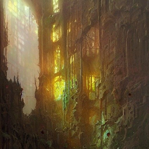 Beauty of Annihilation in the style of Marc Simonetti