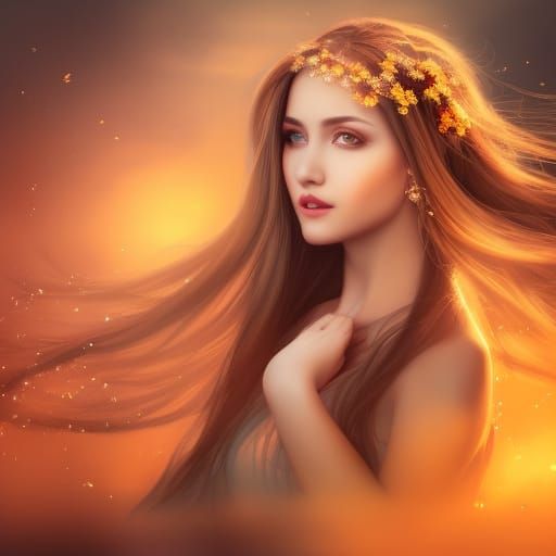 Extraordinary beautiful girl in classical outfit, soft skin,...